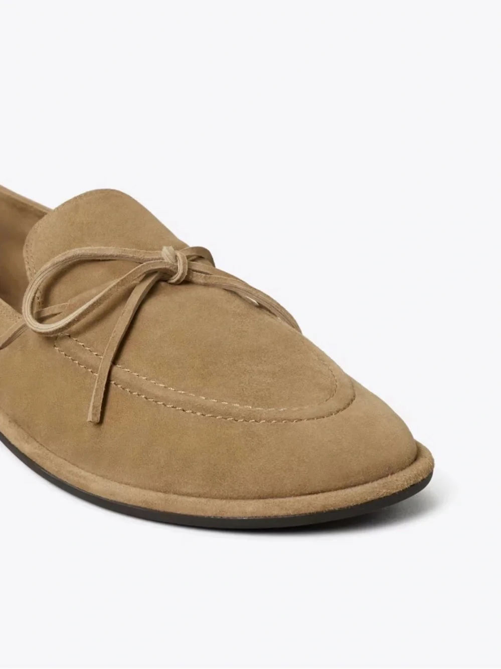Tory Burch | The Boaty | Suede Bow Loafers in River Rock